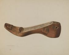 Shoe Last, 1938. Creator: Fallon, Michael
