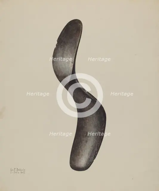 Shoe Last, 1938. Creator: George Bobholz.