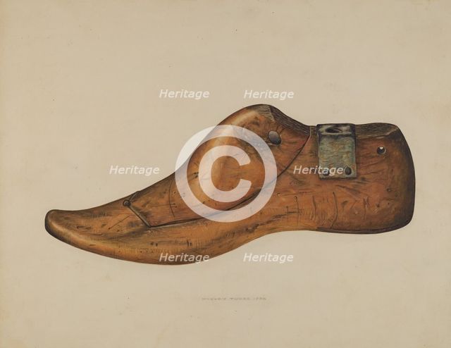 Shoe Last, 1938. Creator: Harvey Thoss.