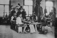 Shoe shop of Y.M.C.A. -- Siberian Prison Camp, between c1915 and c1920. Creator: Bain News Service