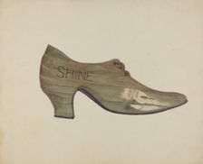 Shoe Shop Sign, c. 1937. Creator: Alfred Denghausen