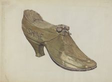 Shoe Shop Sign, c. 1937. Creator: Alfred Denghausen