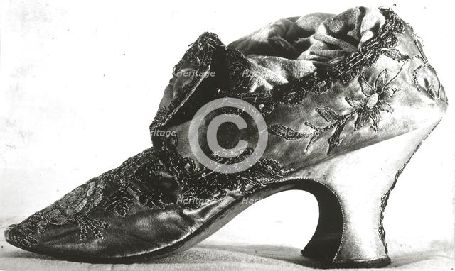 Shoe (Single), England, 1770s. Creator: Unknown.
