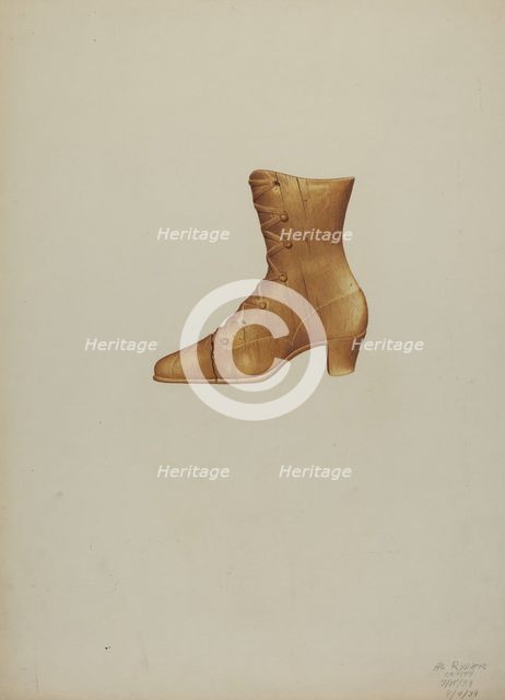 Shoe Sign, 1939. Creator: Albert Ryder.