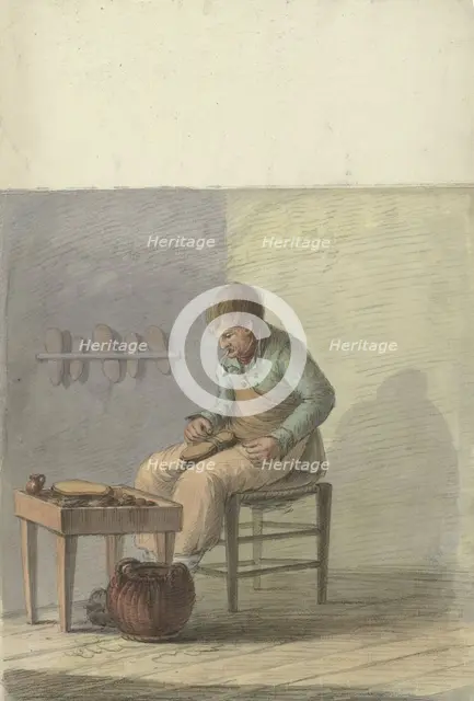 Shoemaker at work, 1700-1800. Creator: Anon.