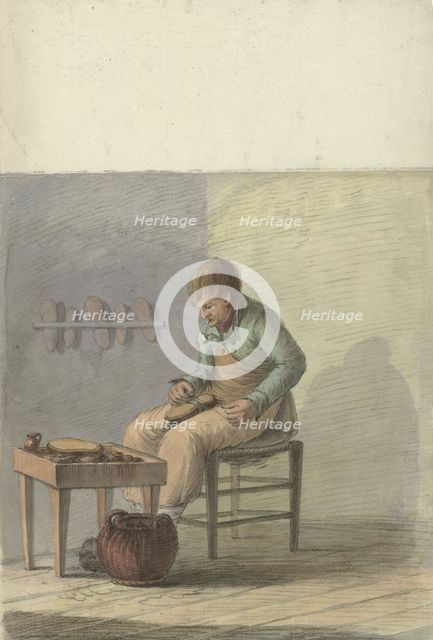 Shoemaker at work, 1700-1800. Creator: Anon.