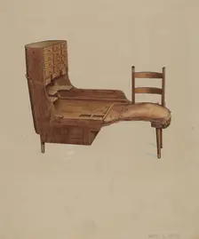 Shoemaker's Bench, c. 1937. Creator: Irving I. Smith