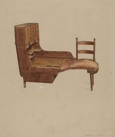 Shoemaker's Bench, c. 1937. Creator: Irving I. Smith