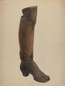 Shoemaker's Sign Board, c. 1938. Creator: Elmer G Anderson