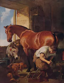 Shoeing, 1844, (1938). Artist: Edwin Henry Landseer