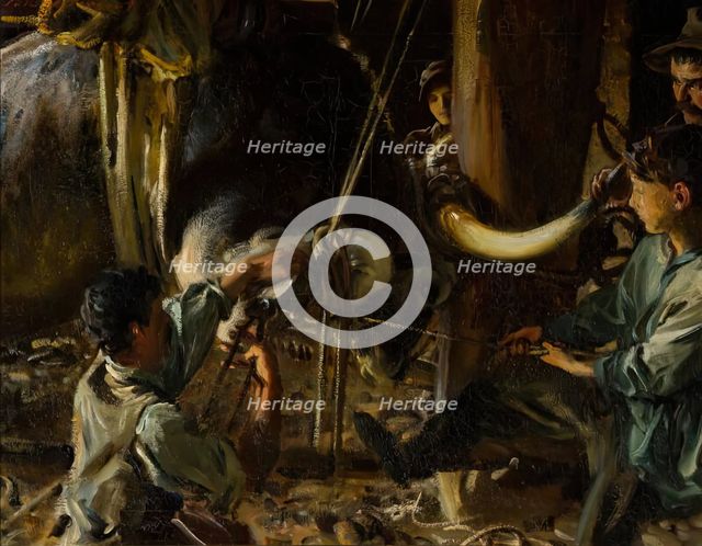 Shoeing the Ox, 1906-1910. Creator: John Singer Sargent.