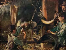Shoeing the Ox c1910. Artist: John Singer Sargent