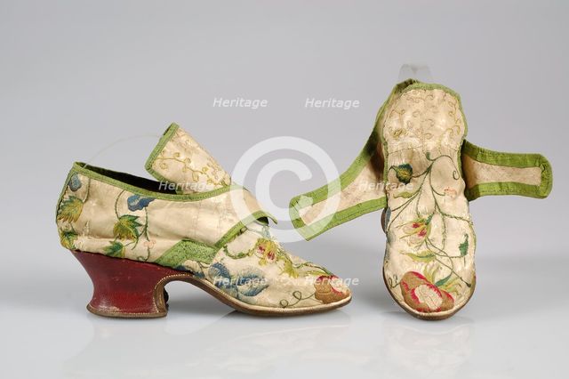Shoes, British, 1740-59. Creator: Unknown.