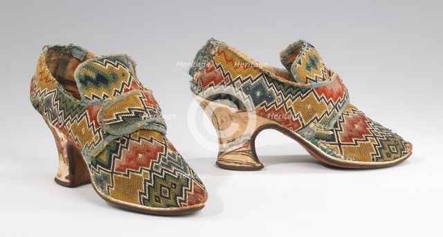 Shoes, British, 1750-69. Creator: Unknown.