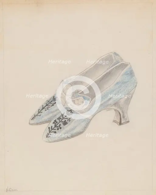 Shoes, c. 1936. Creator: Nancy Crimi.