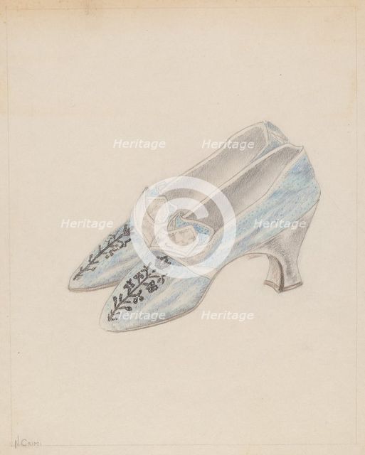 Shoes, c. 1936. Creator: Nancy Crimi.