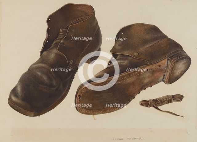 Shoes, c. 1940. Creators: Archie Thompson, Albert Rudin.