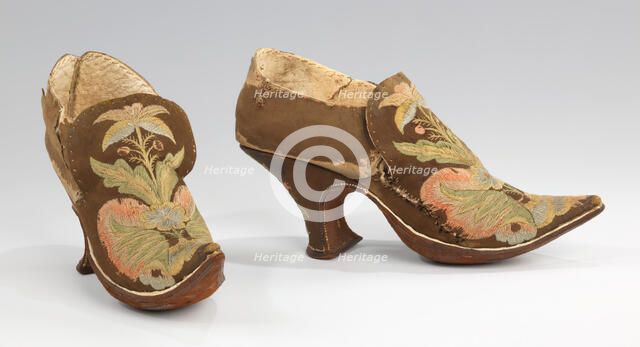 Shoes, European, 1690-1710. Creator: Unknown.