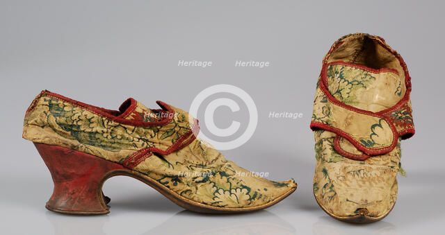 Shoes, possibly British, 1735-45. Creator: Unknown.
