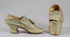 Shoes, possibly British, 1740-60. Creator: Unknown