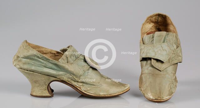 Shoes, possibly British, 1740-60. Creator: Unknown.