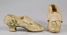 Shoes, possibly British, 1740-60. Creator: Unknown