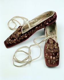 Shoes presented to Queen Victoria after her accession, c1838. Creator: Unknown
