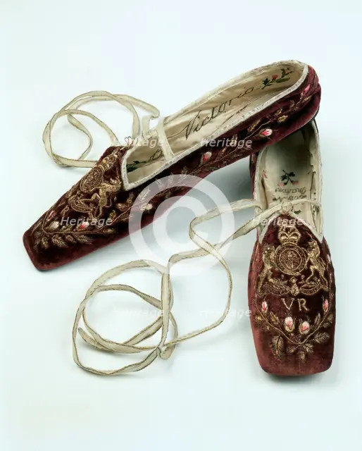 Shoes presented to Queen Victoria after her accession, c1838. Creator: Unknown.