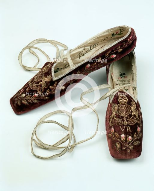 Shoes presented to Queen Victoria after her accession, c1838. Creator: Unknown.