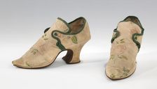 Shoes, probably British, 1700-1720. Creator: Unknown