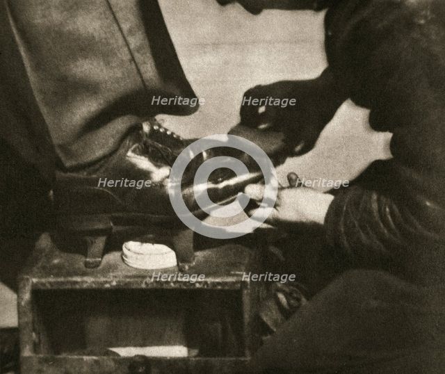 Shoeshine, New York, USA, mid 1930s. Creator: Unknown.