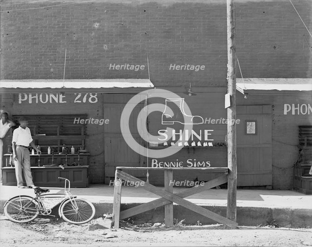 Shoeshine stand, Southeastern U.S., 1936. Creator: Walker Evans.