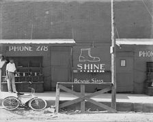 Shoeshine stand, Southeastern U.S., 1936. Creator: Walker Evans