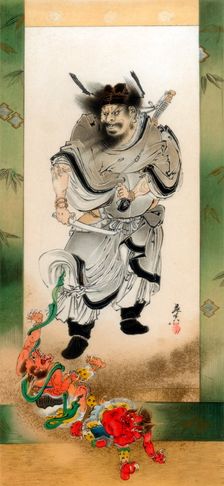 Shoki and the Demons c1880 (1886).Artist: Wilhelm Greve