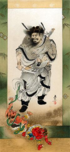 Shoki and the Demons c1880 (1886).Artist: Wilhelm Greve