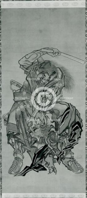 Shoki, the Demon Queller, dated 1790. Creator: Hokusai.