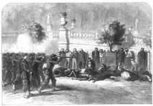Shooting Communist prisoners in the Garden of the Luxembourg, 1871. Creator: Unknown
