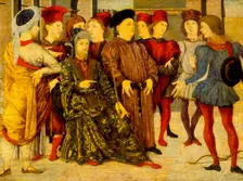 Shooting at Father's Corpse, c1462. Creator: Marco Zoppo