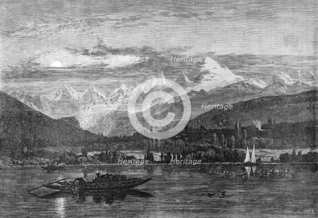 Shooting grebe on the Lake of Geneva, 1870. Creator: Unknown.