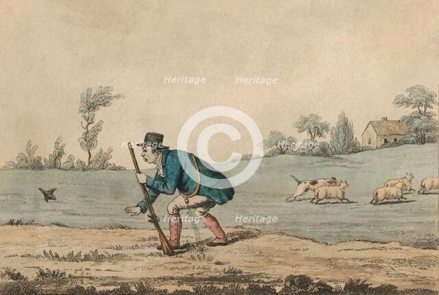 Shooting scene, 1813. Creator: Unknown.