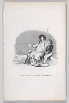 Shooting Stars from The Complete Works of Béranger, 1836. Creator: Jean Ignace Isidore Gerard