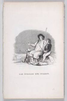 Shooting Stars from The Complete Works of Béranger, 1836. Creator: Jean Ignace Isidore Gerard