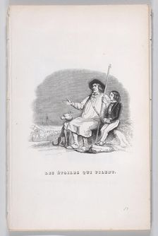 Shooting Stars from The Complete Works of Béranger, 1836. Creator: Jean Ignace Isidore Gerard