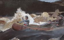 Shooting the Rapids, Saguenay River, 1905-10. Creator: Winslow Homer