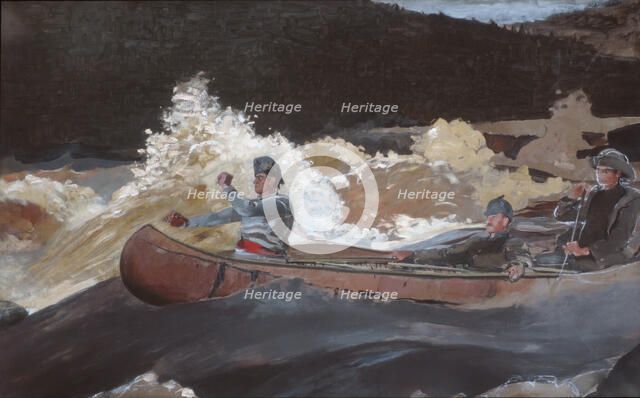 Shooting the Rapids, Saguenay River, 1905-10. Creator: Winslow Homer.