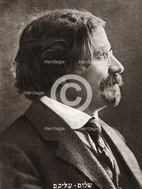 Sholom Aleichem (1859-1916) Russian Jewish writer, c1900. Creator: Unknown.