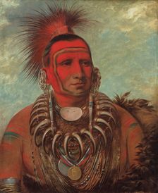 Shon-ta-yi-ga, Little Wolf, a Famous Warrior, 1844-1845. Creator: George Catlin
