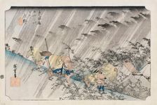 Shono (from the Fifty-Three Stations of the Tokaido Highway), 1833-1834