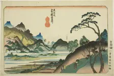 Shono, Kameyama, Seki, Sakanoshita, and Tsuchiyama, from the series "Famous Places..., c. 1830/35. Creator: Utagawa Kuniyoshi