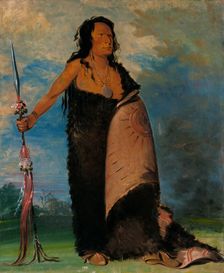 Shoo-de-gá-cha, The Smoke, Chief of the Tribe, 1832. Creator: George Catlin